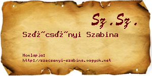 Szécsényi Szabina névjegykártya