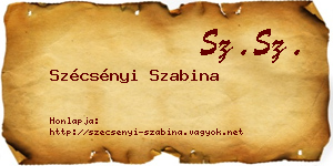 Szécsényi Szabina névjegykártya